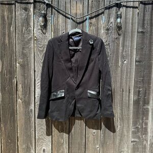 Polo Ralph Lauren Women’s Black Single Button Knit Blazer Jacket Size 8